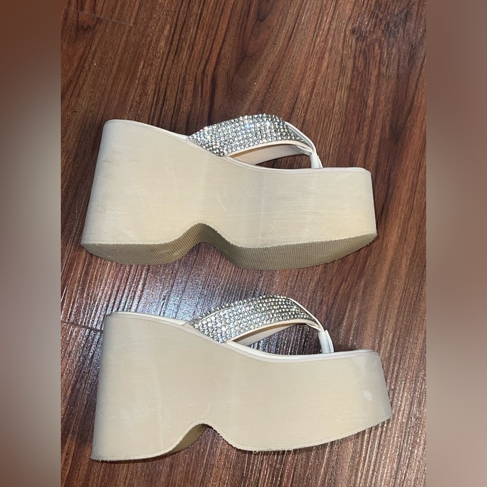 Platform Sparkly Wedges - image 1